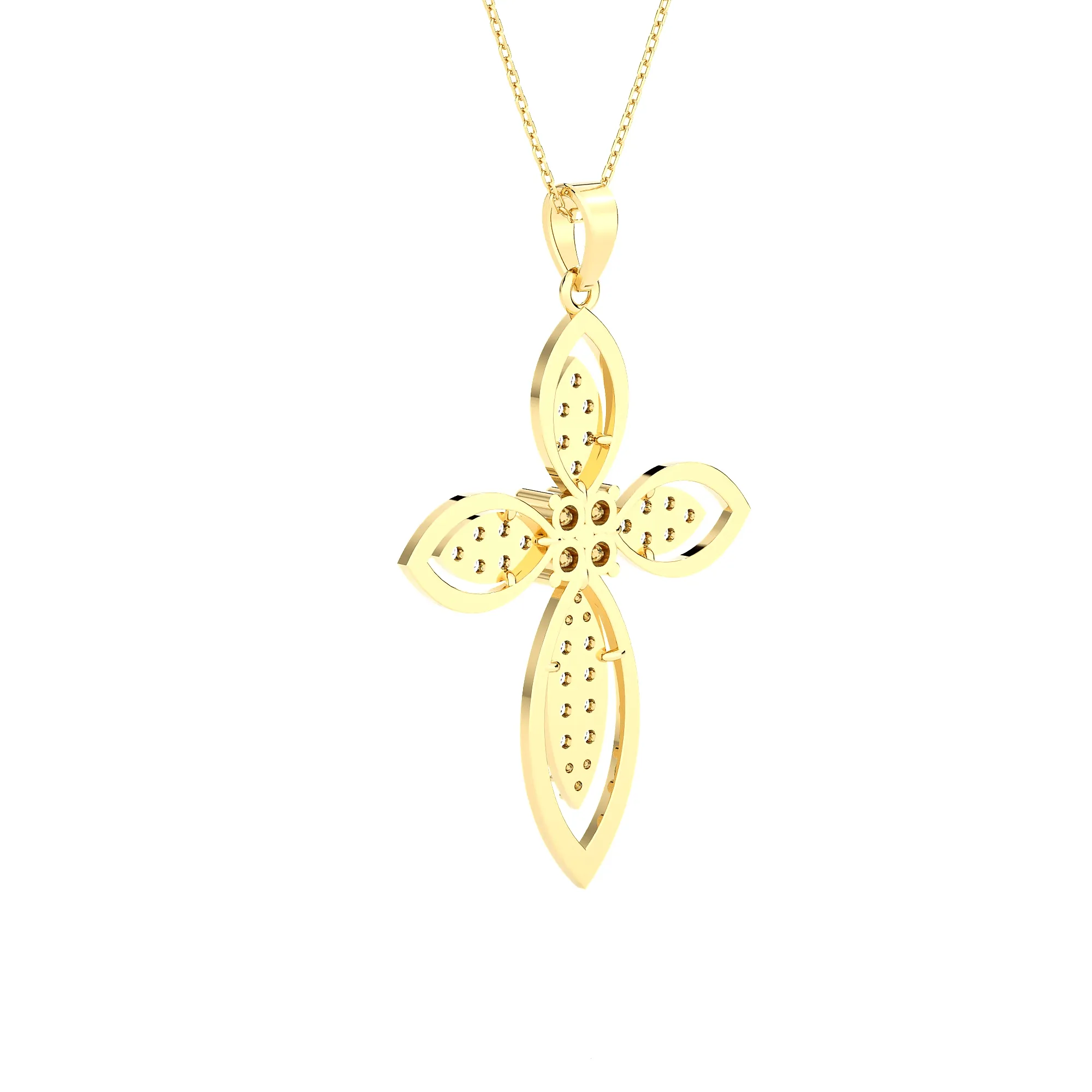 1  ctw Round Lab Grown Diamond Cross Pendant