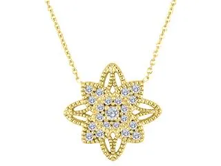 10k Yellow Gold Canadian Diamond Necklace