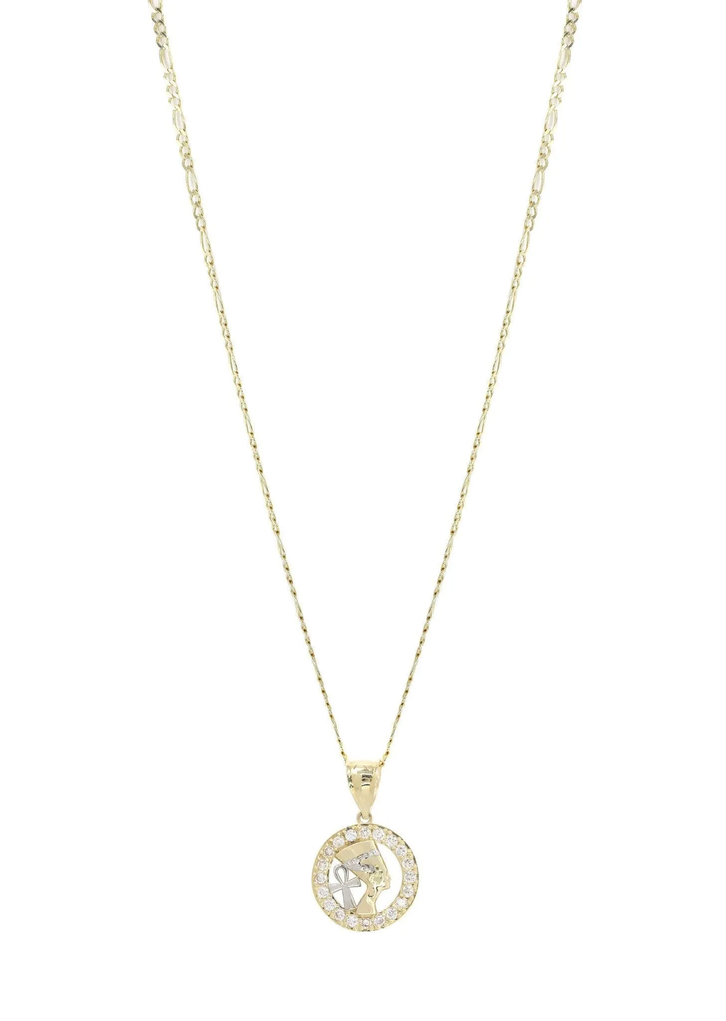 10K Yellow Gold Figaro  Pharaoh Necklace | Appx. 10.2 Grams