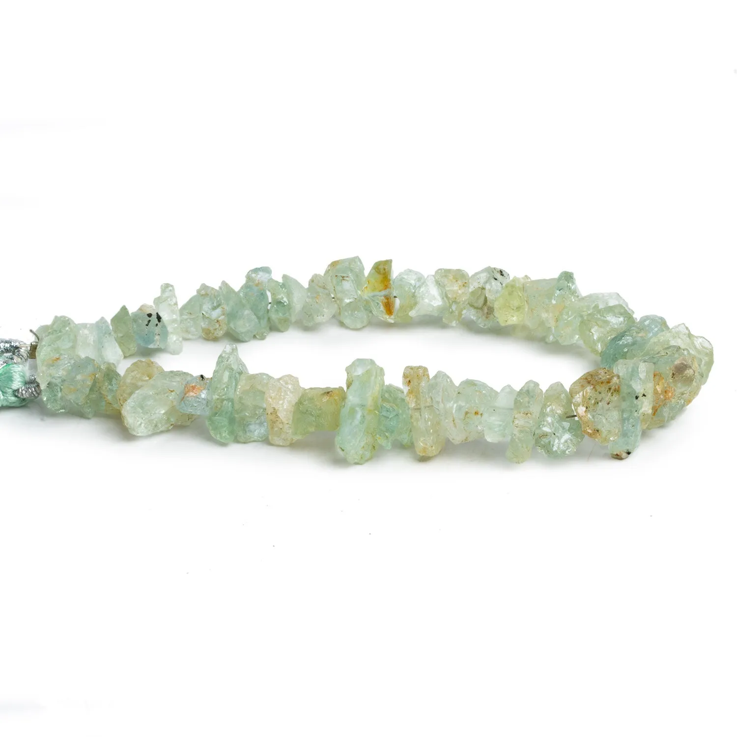 11x8mm Aquamarine Natural Crystals 7.5 inch 47 beads