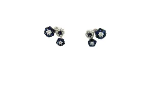 14 Karat White Diamonds Gemstone Earrings