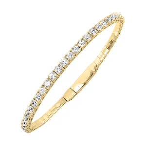 14Kt Yellow Gold Diamond 3Ctw Bangle