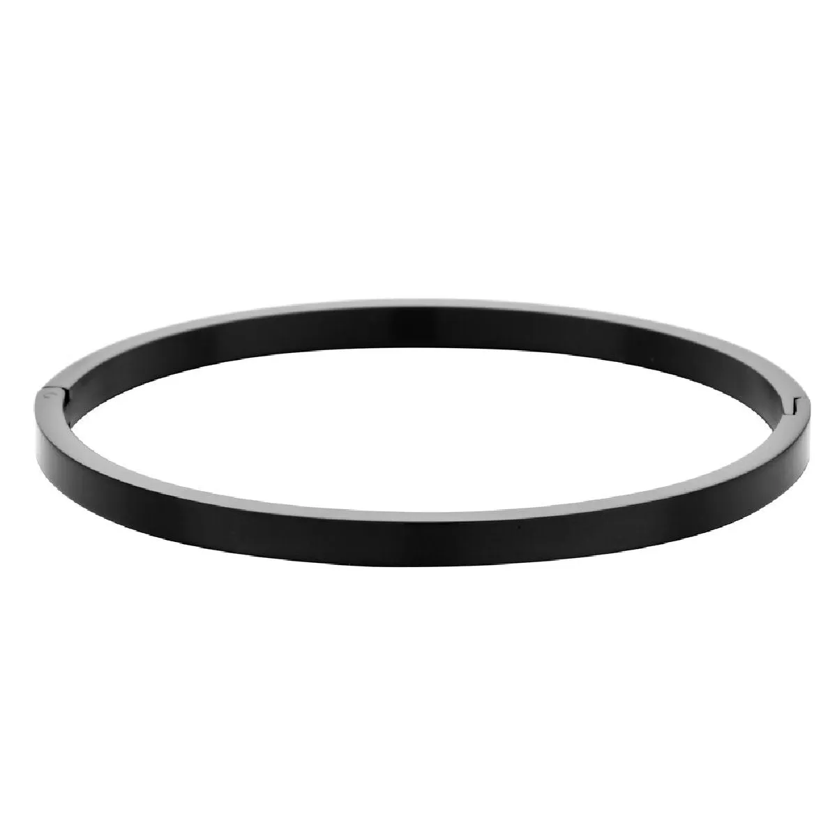 4mm Matte Finish 316 Surgical Stainless Steel Black Kada Bangle Bracelet Unisex