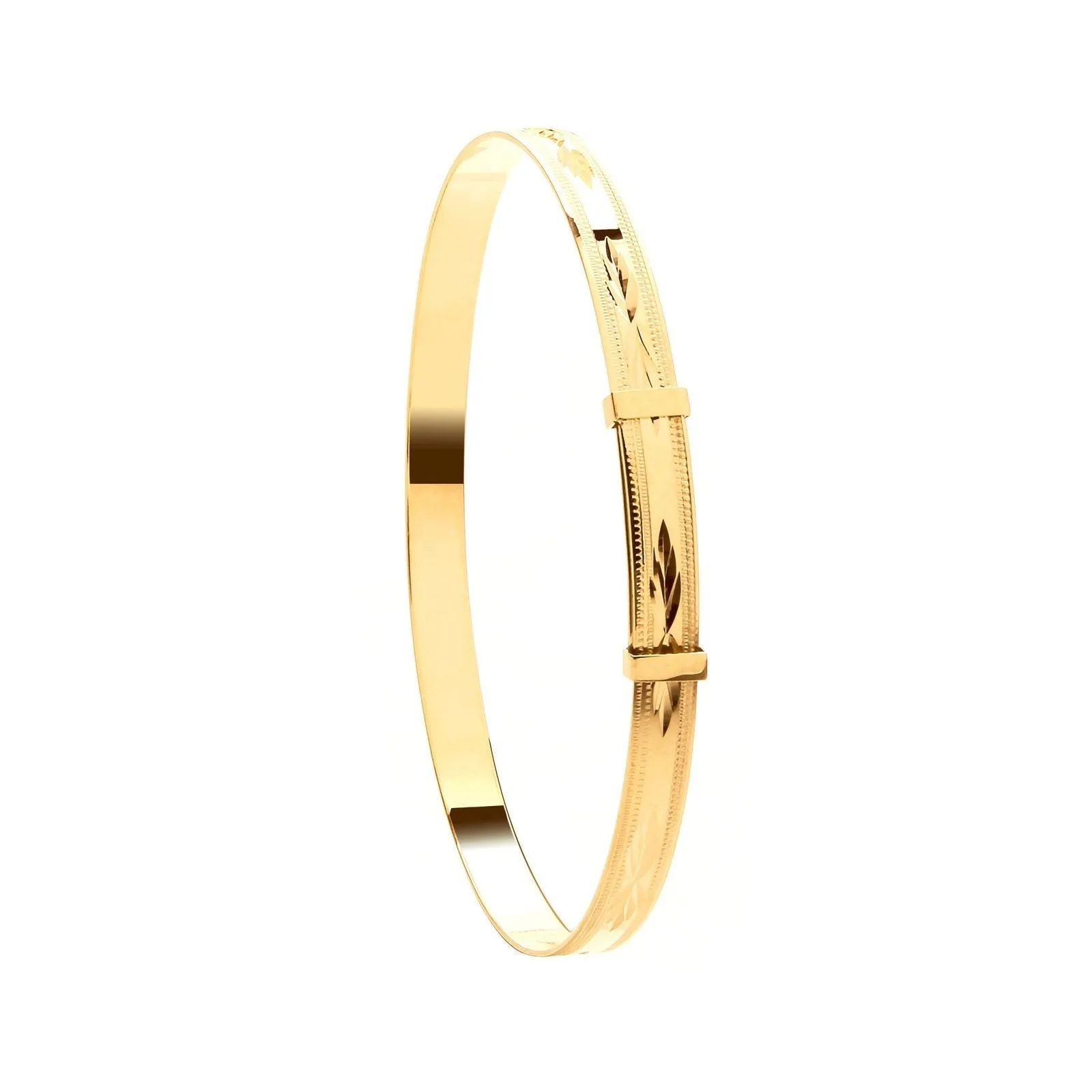 9ct Yellow Gold Expanding 5mm Slave Bangle