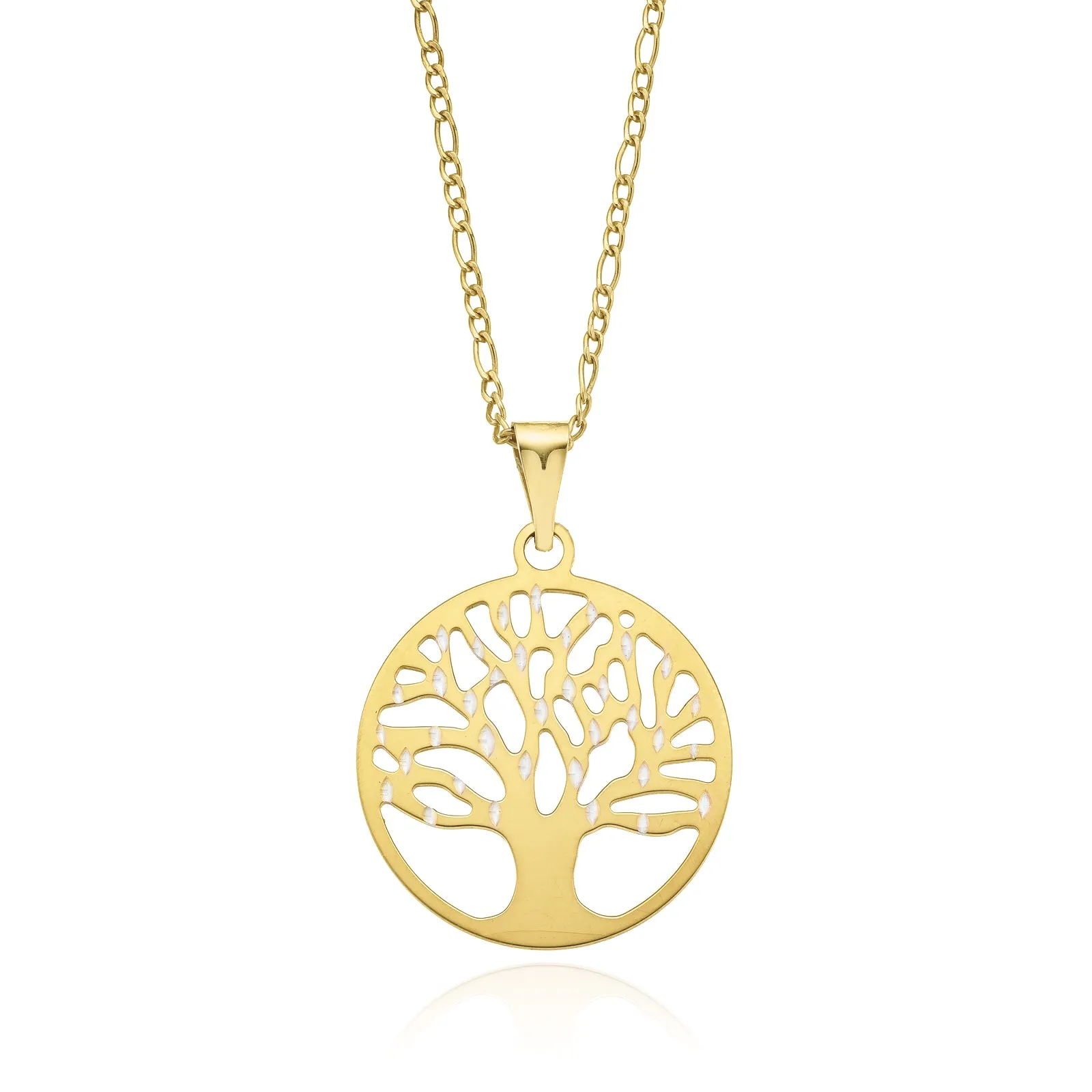 9ct Yellow Gold Silver Filled Tree of Life Pendant