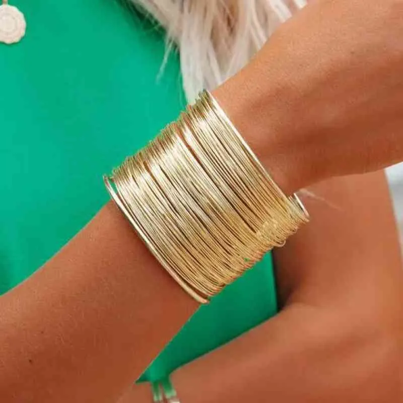 Alloy Layered Cuff Bracelet