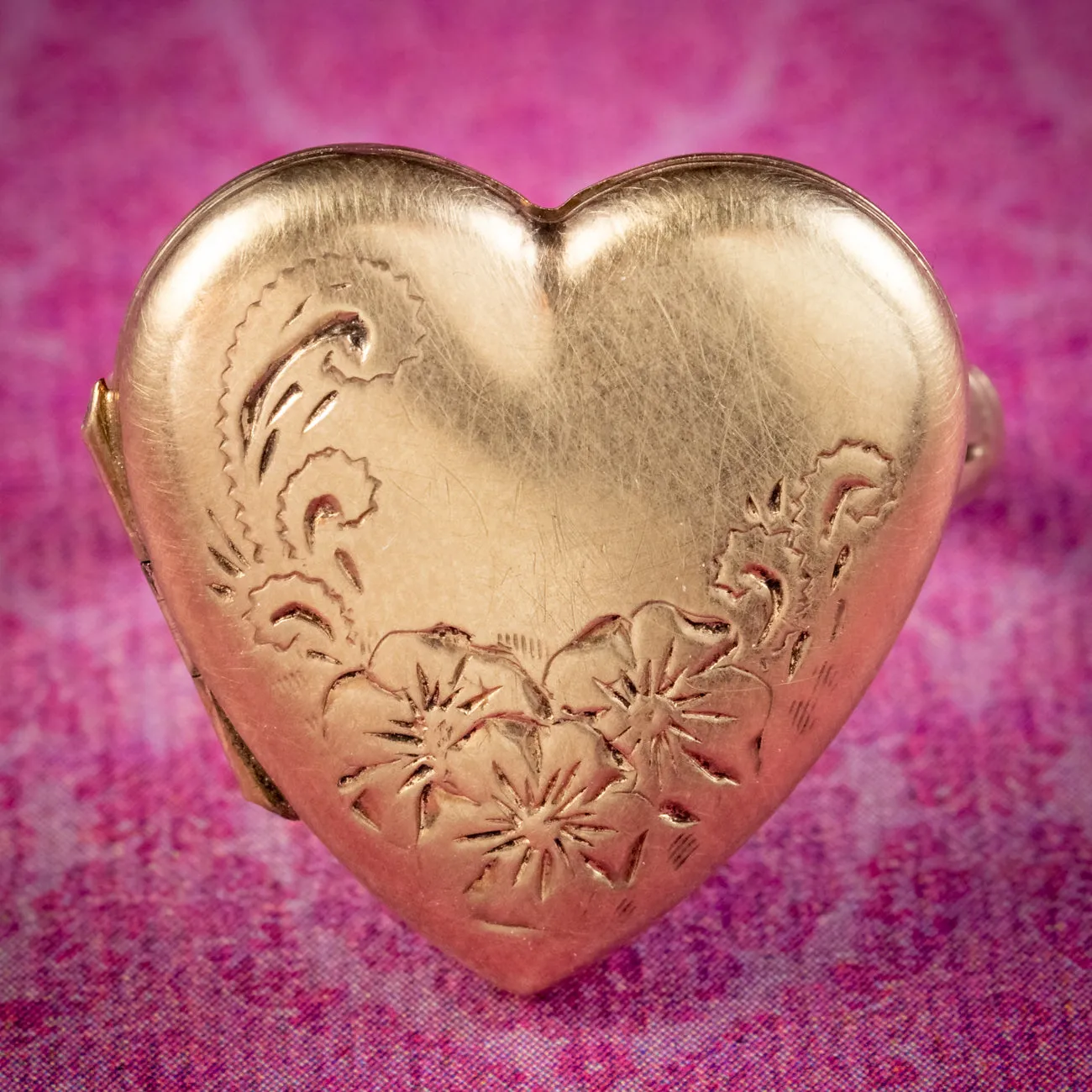 Antique Edwardian Heart Locket Ring Dated 1918