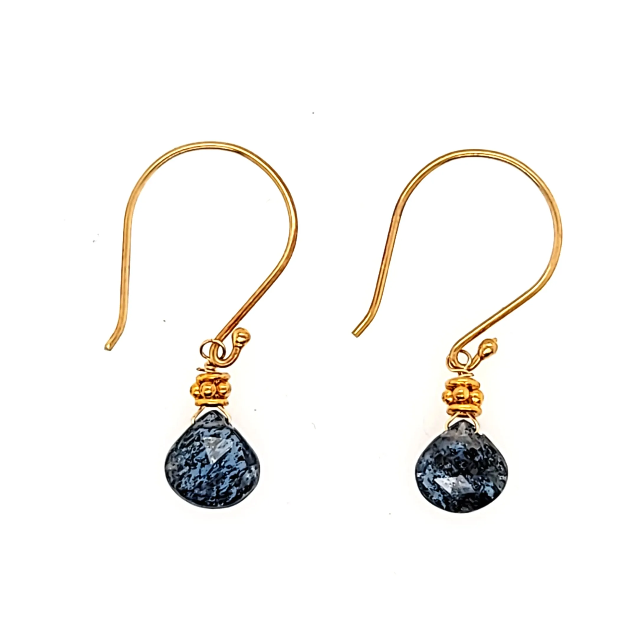 AVF Gold Indigo Kyanite Drop Earrings (SI2848)