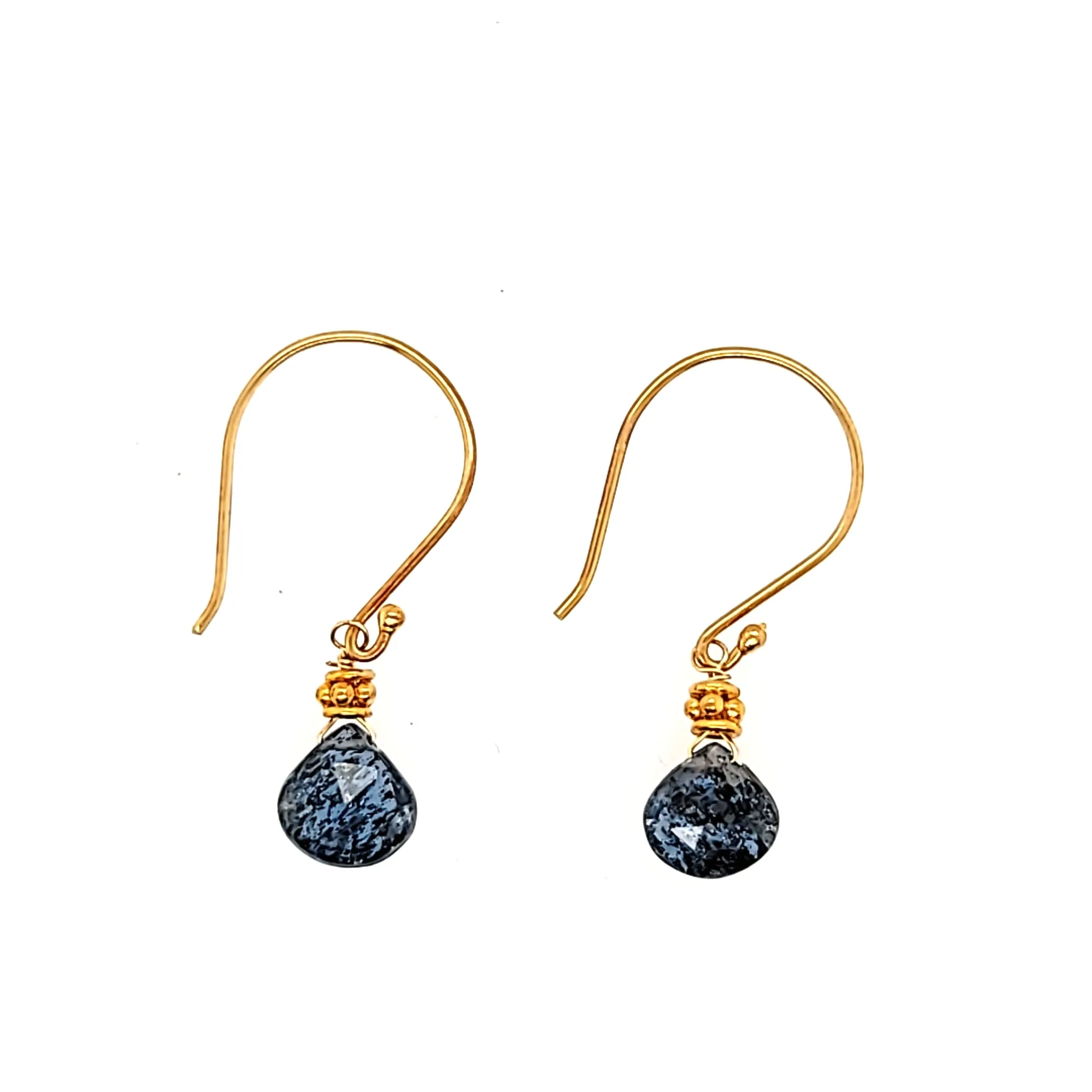 AVF Gold Indigo Kyanite Drop Earrings (SI2848)