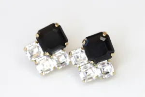 BLACK CLUSTER STUDS