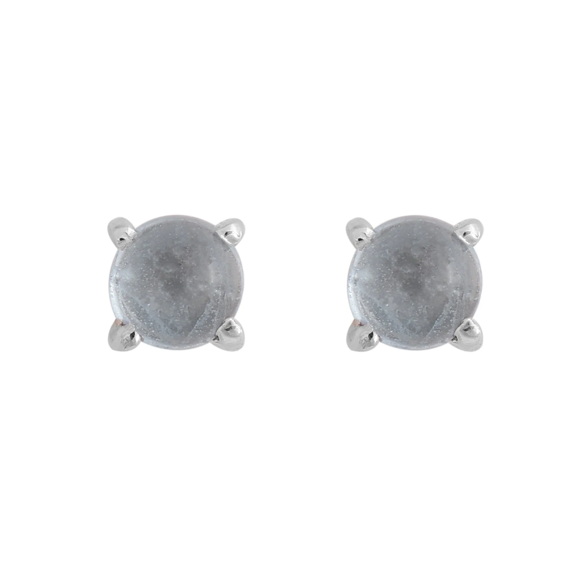 Blue Aquamarine Studs Earrings