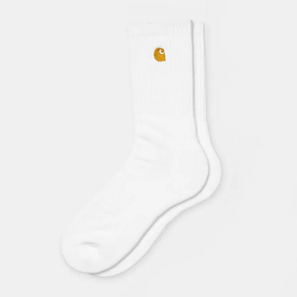 Carhartt Wip Chase Socks - White / Gold