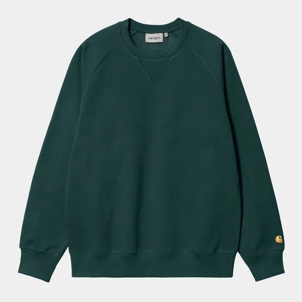 Carhartt WIP Chase Sweat - Botanic / Gold