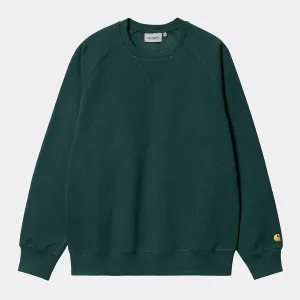 Carhartt WIP Chase Sweat - Botanic / Gold