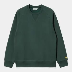 Carhartt WIP Chase Sweat - Juniper / Gold