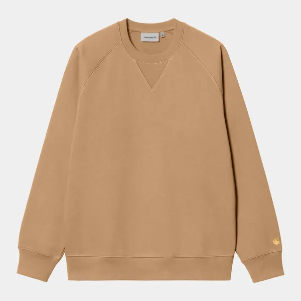 Carhartt WIP Chase Sweat - Peanut / Gold