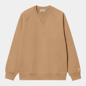 Carhartt WIP Chase Sweat - Peanut / Gold