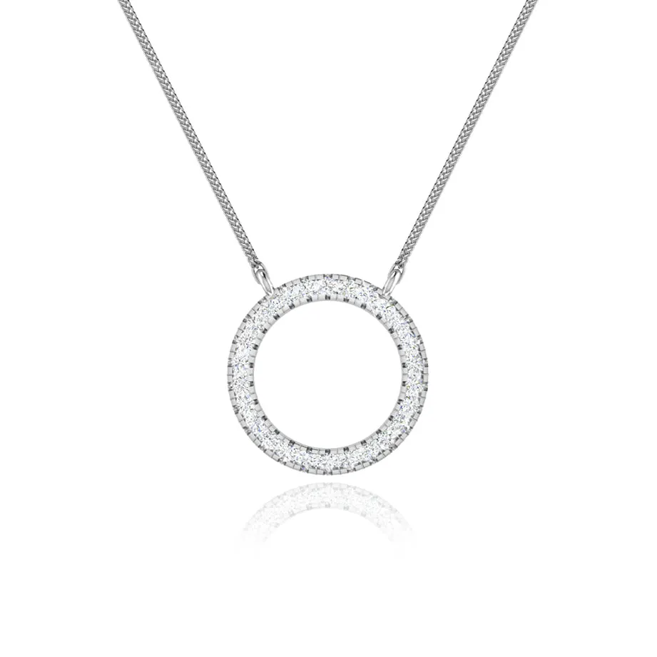 CHARLEY - Circle of Life Lab Diamond Necklace 18k White Gold