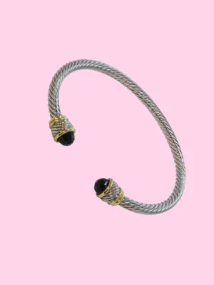 Crystal Cuff Cable Bracelet