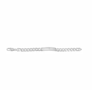 Cuban link real silver ID Bracelet