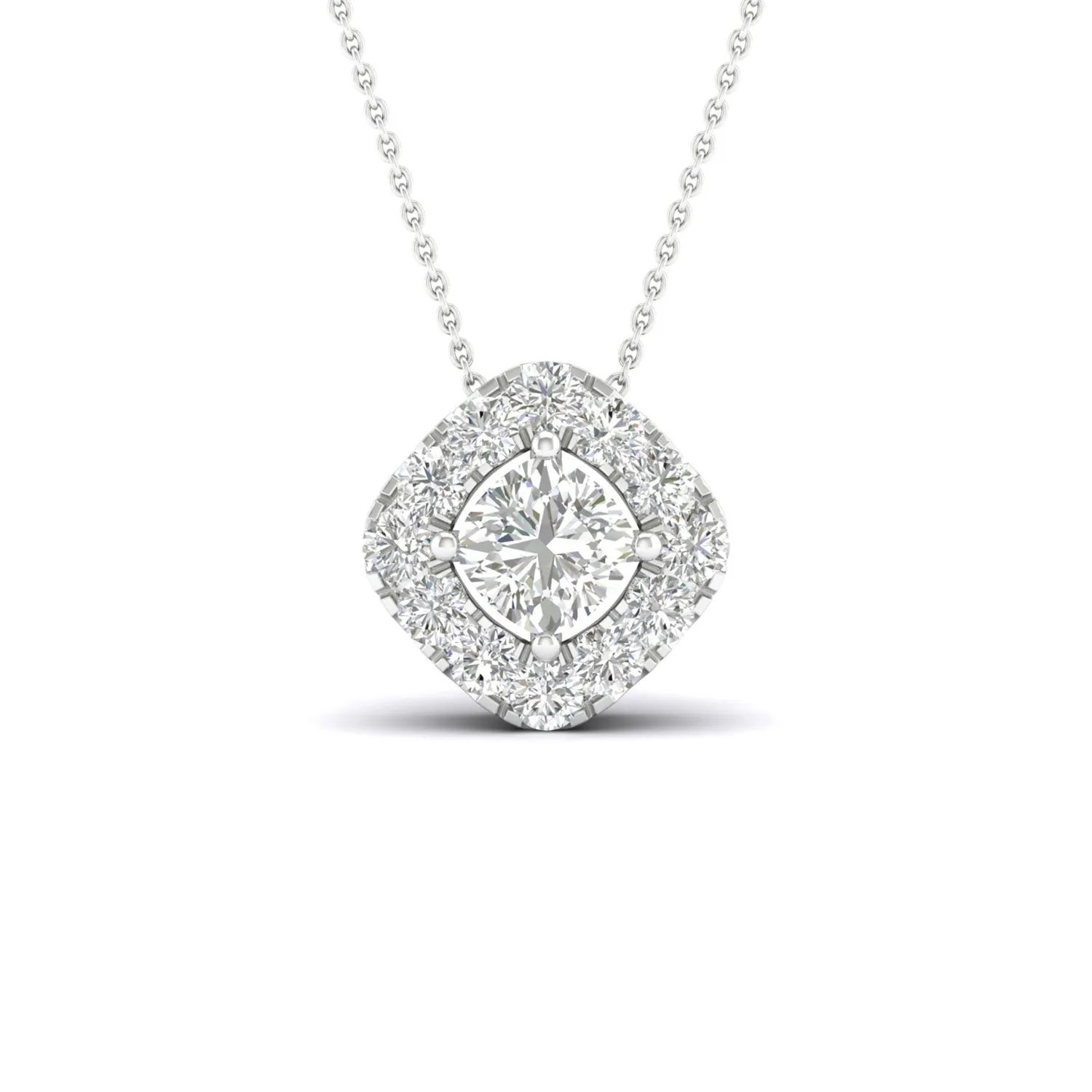 Cushion Halo Necklace