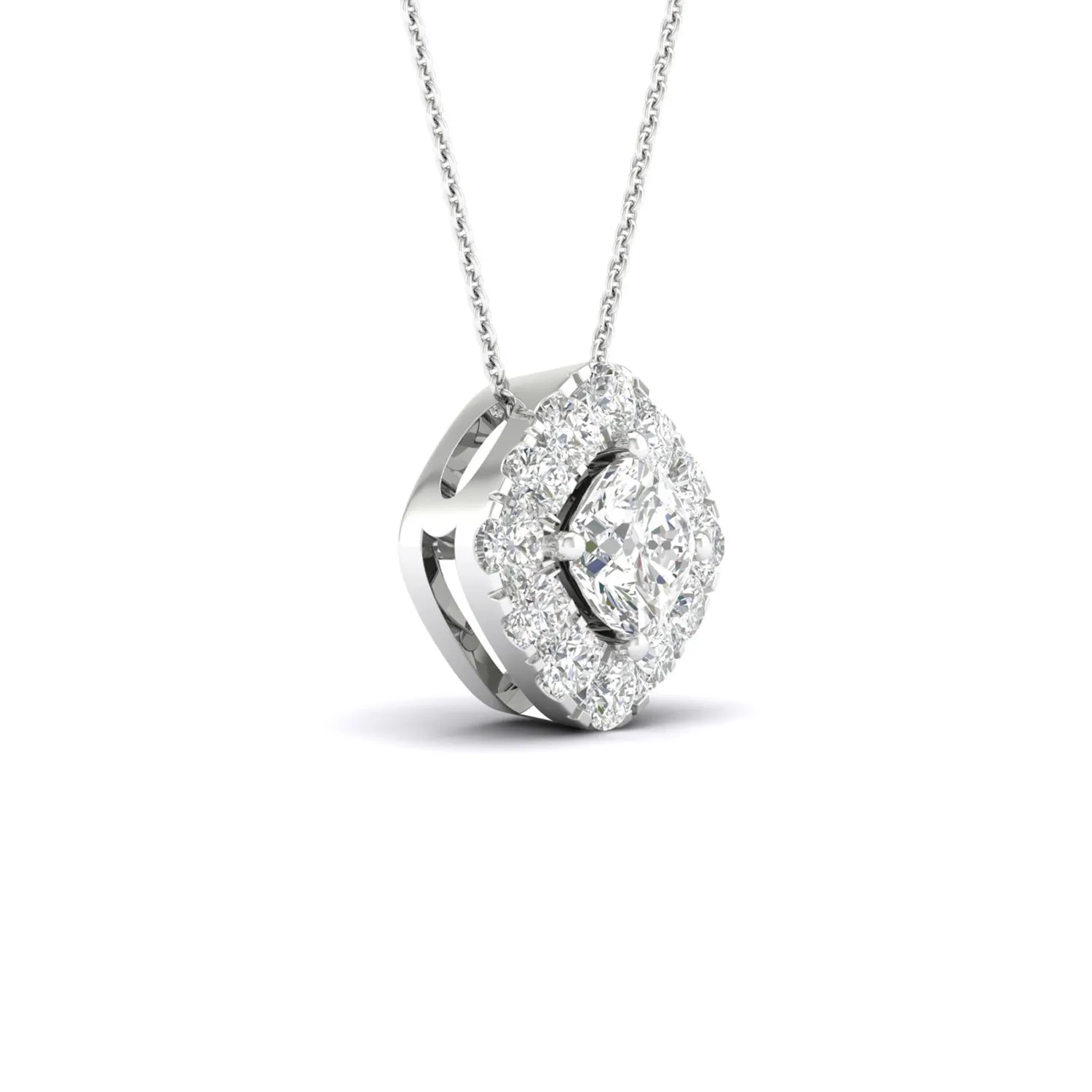 Cushion Halo Necklace