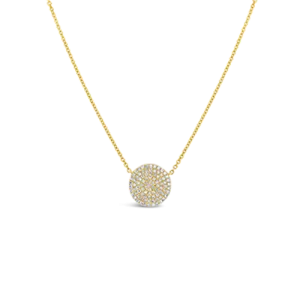 Delicate Diamond Disc Necklace