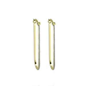 Diamond Fashion Hoop Earrings in 10K Yellow Gold