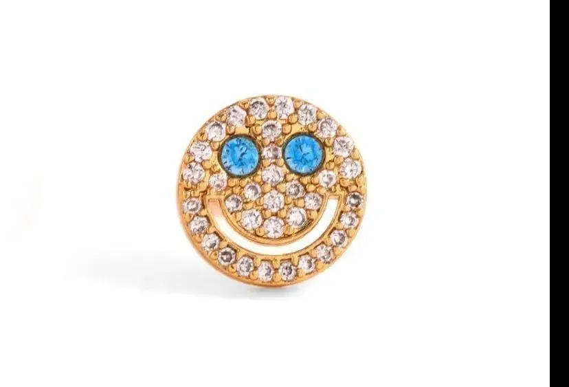 Diamond Smiley Face Earrings