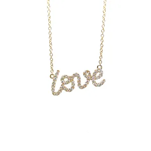 Diamond Yellow Gold Station Necklace