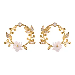 Earrings - Les Jardin Posy in Nacre