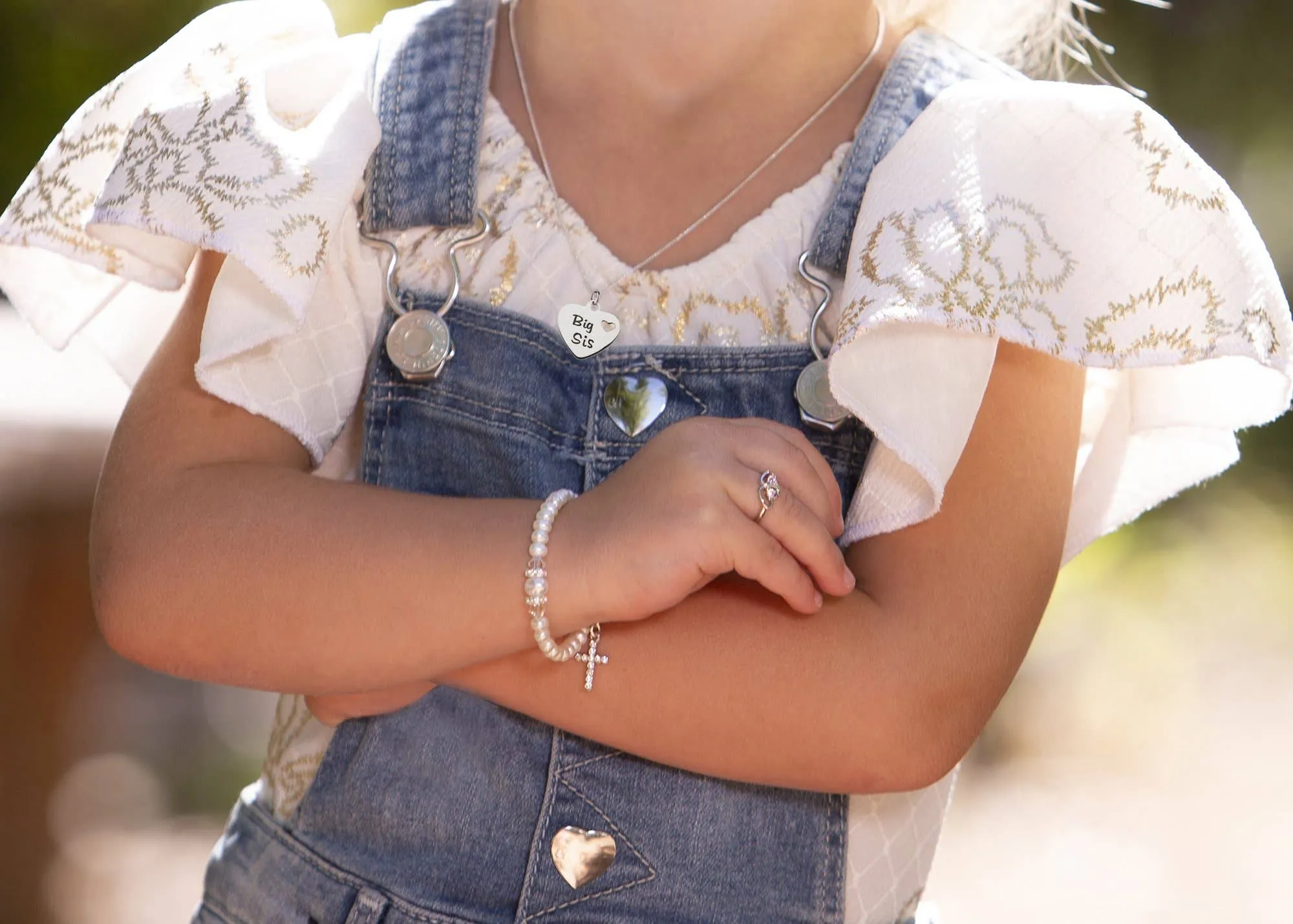 Eden Sterling Silver Pearl Cross Baptism Gift Communion Bracelet