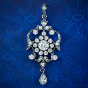 Edwardian Style CZ Pendant Sterling Silver