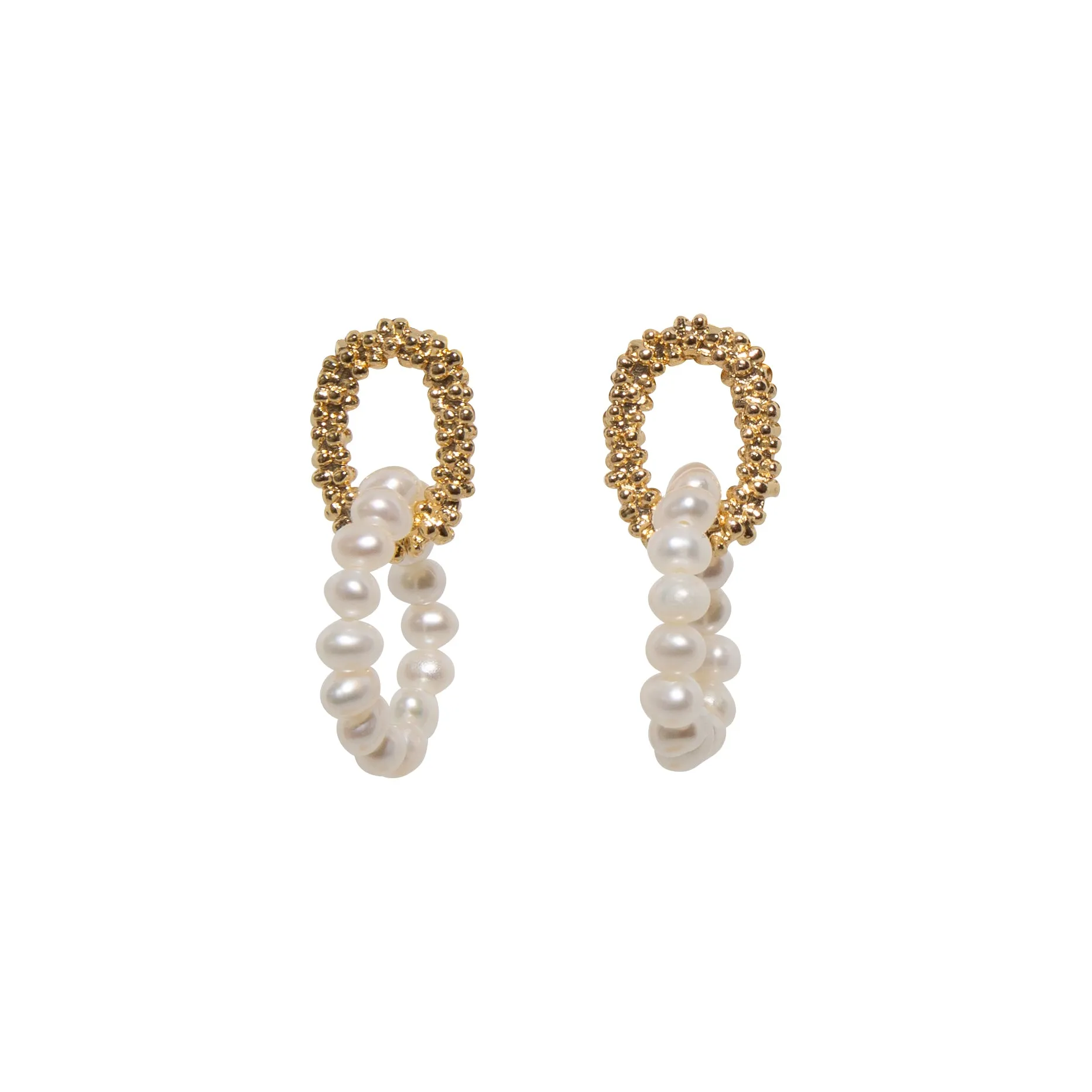 Ellipse Pearl Earrings