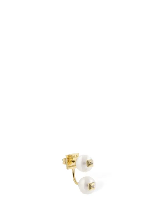 EÉRA   18k &amp; Pearl double mono earring 