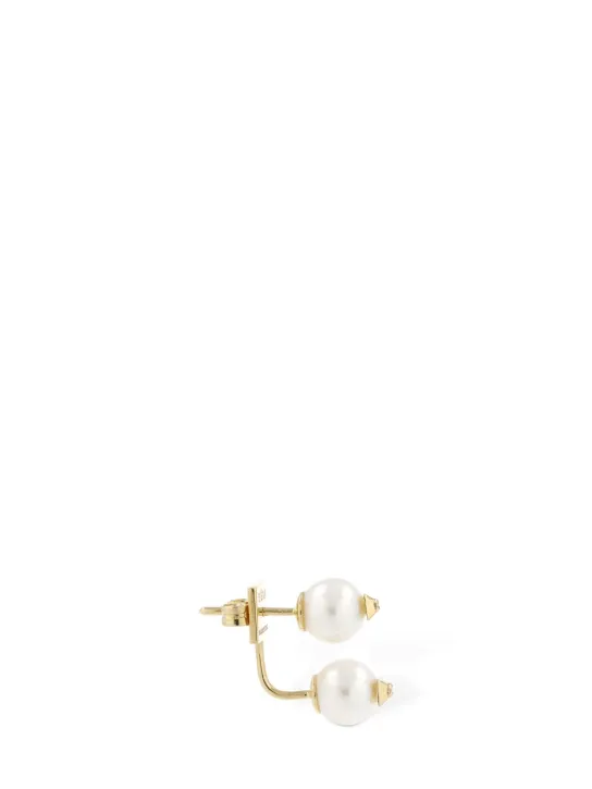 EÉRA   18k &amp; Pearl double mono earring 