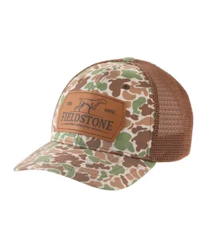 Fieldstone - Old School Camo Leather Patch Hat