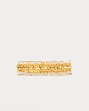 Flux Bracelet Pearl Gold