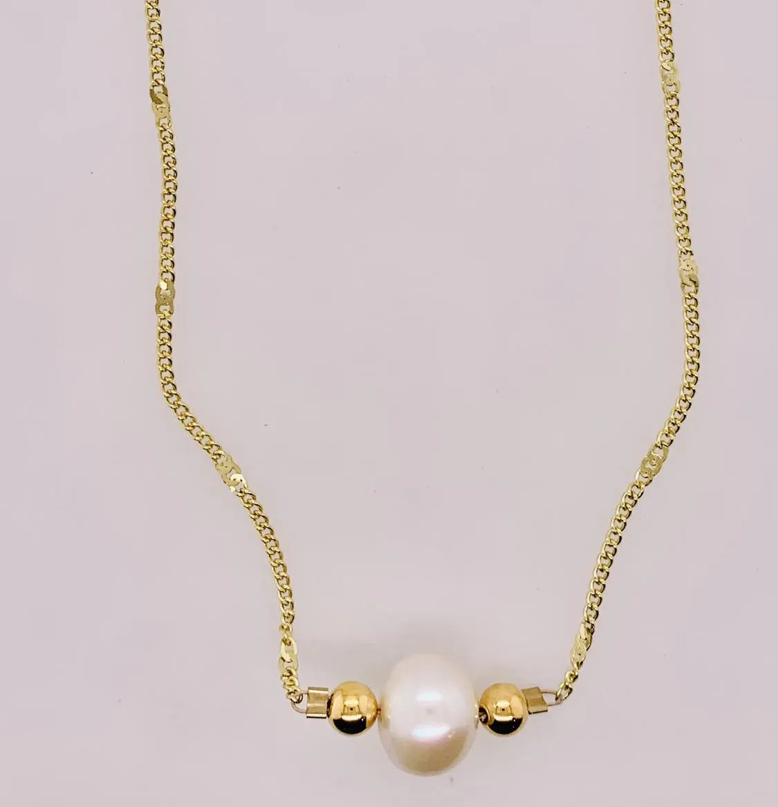 Freshwater Pearl and Gold-filled Necklace