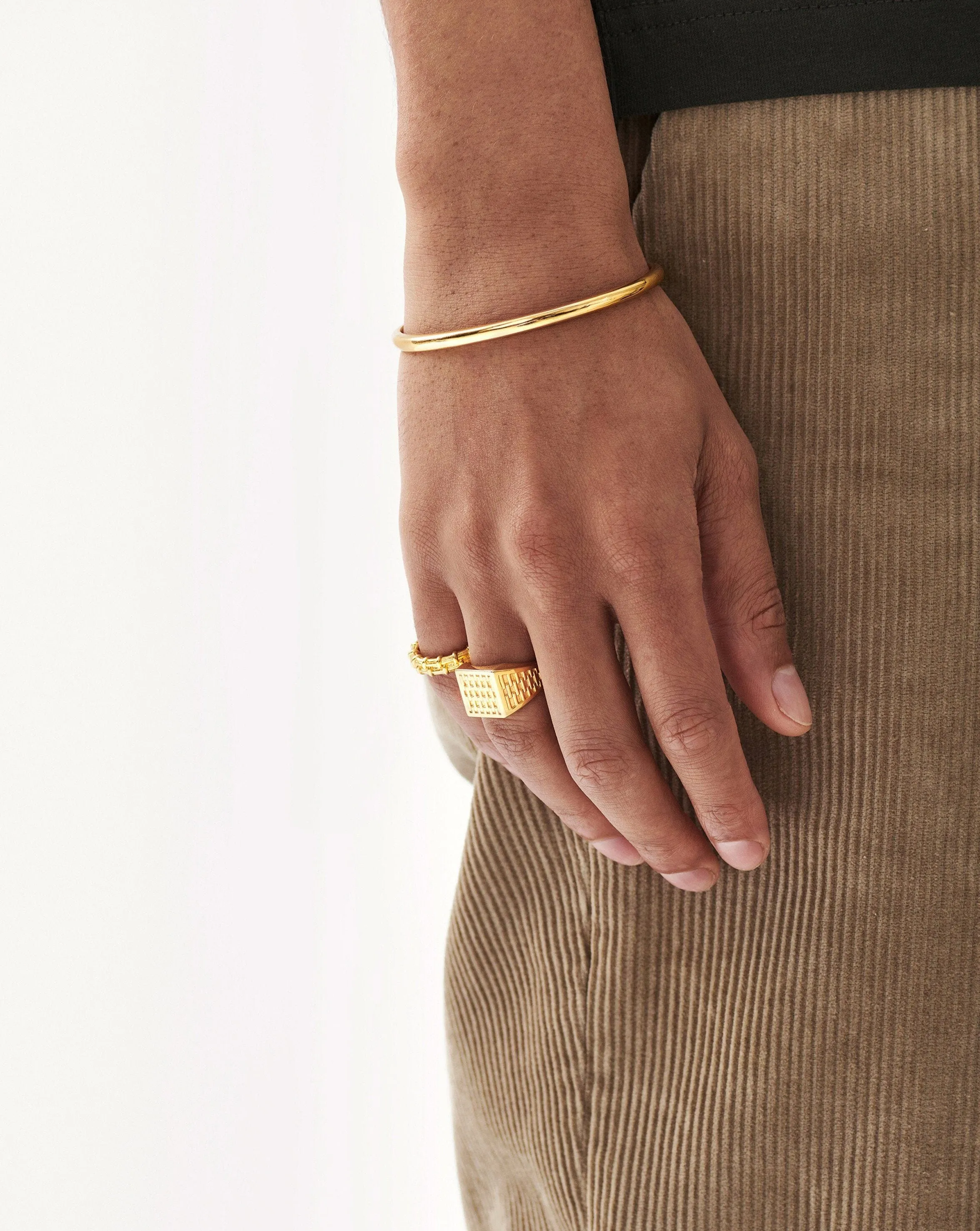 Fused Woven Square Signet Ring | 18k Gold Vermeil