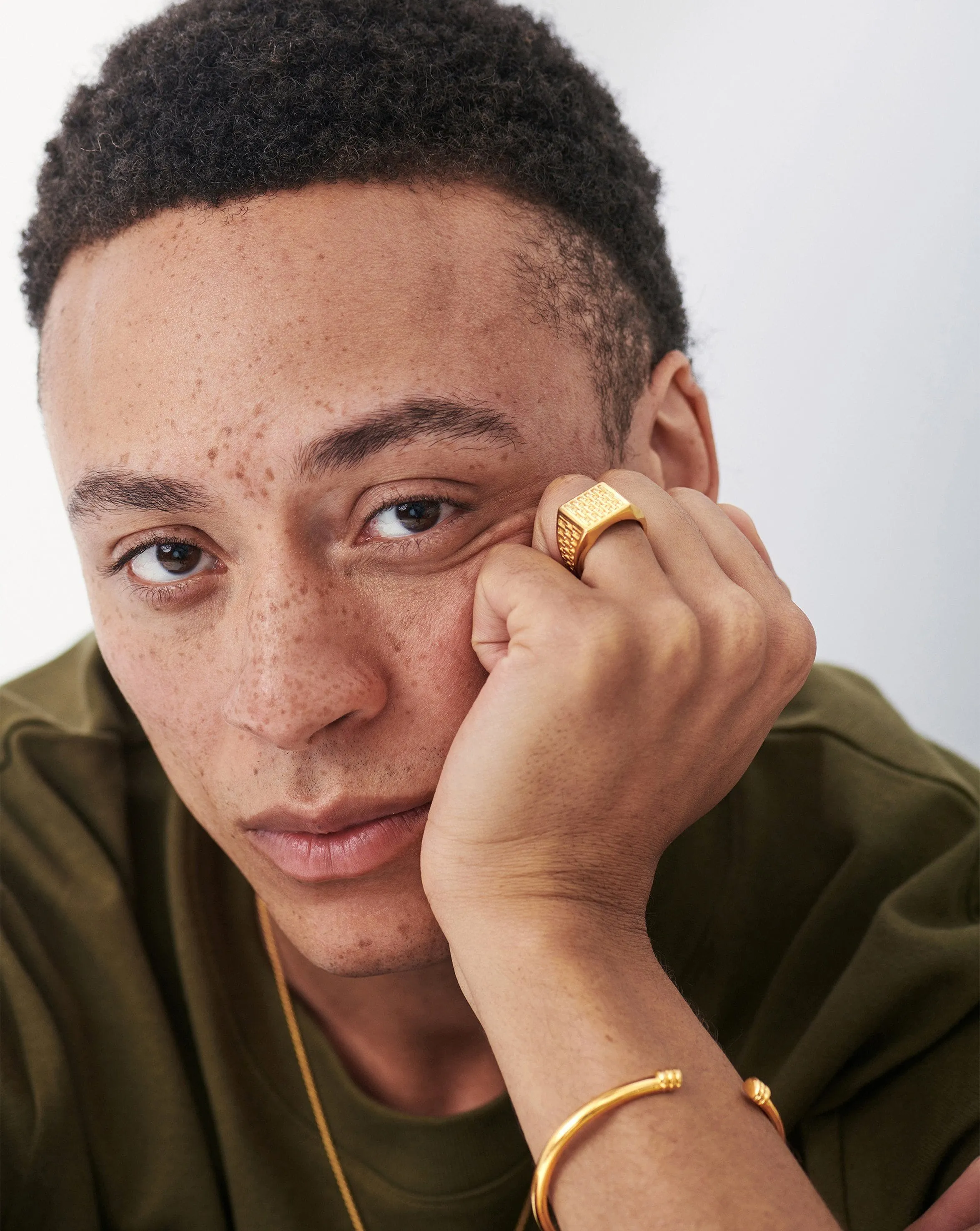 Fused Woven Square Signet Ring | 18k Gold Vermeil