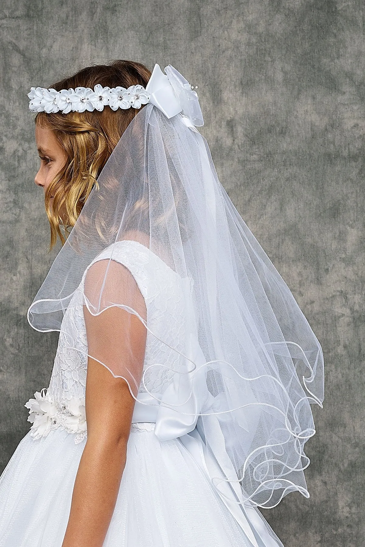 Gem Flower Crown Veil