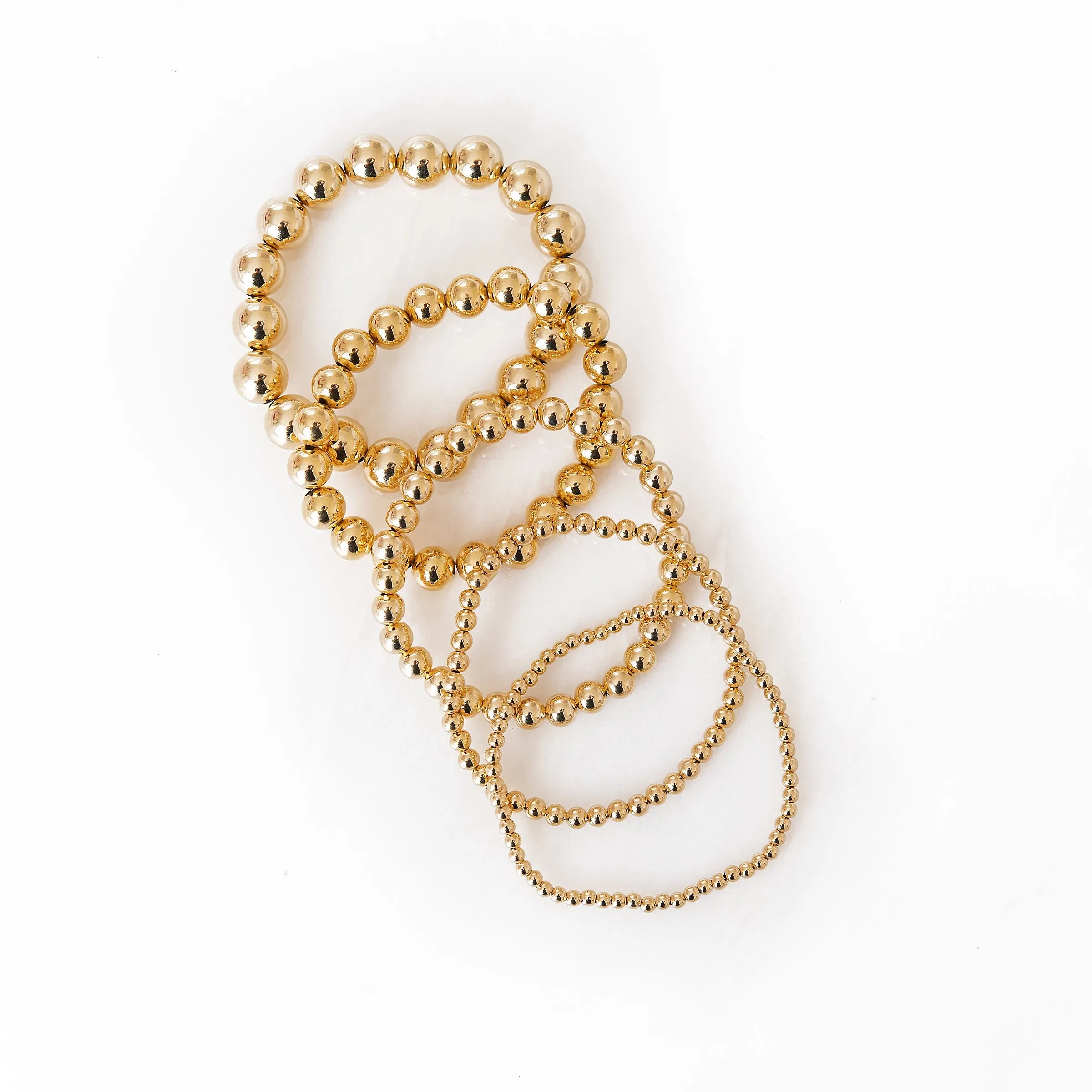 Gold-Filled Gold Beaded Bracelet | 10 mm