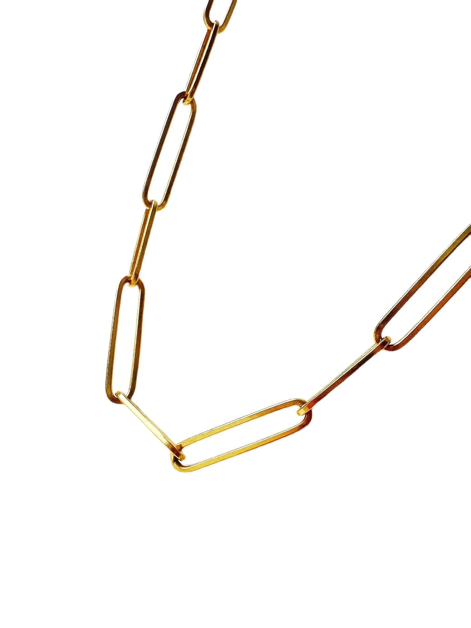 Gold-filled Paper Clip Base Necklace