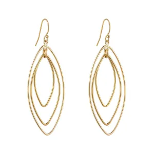 Gold Filled Triple Oval Earring