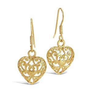 Heart Earrings | Gold