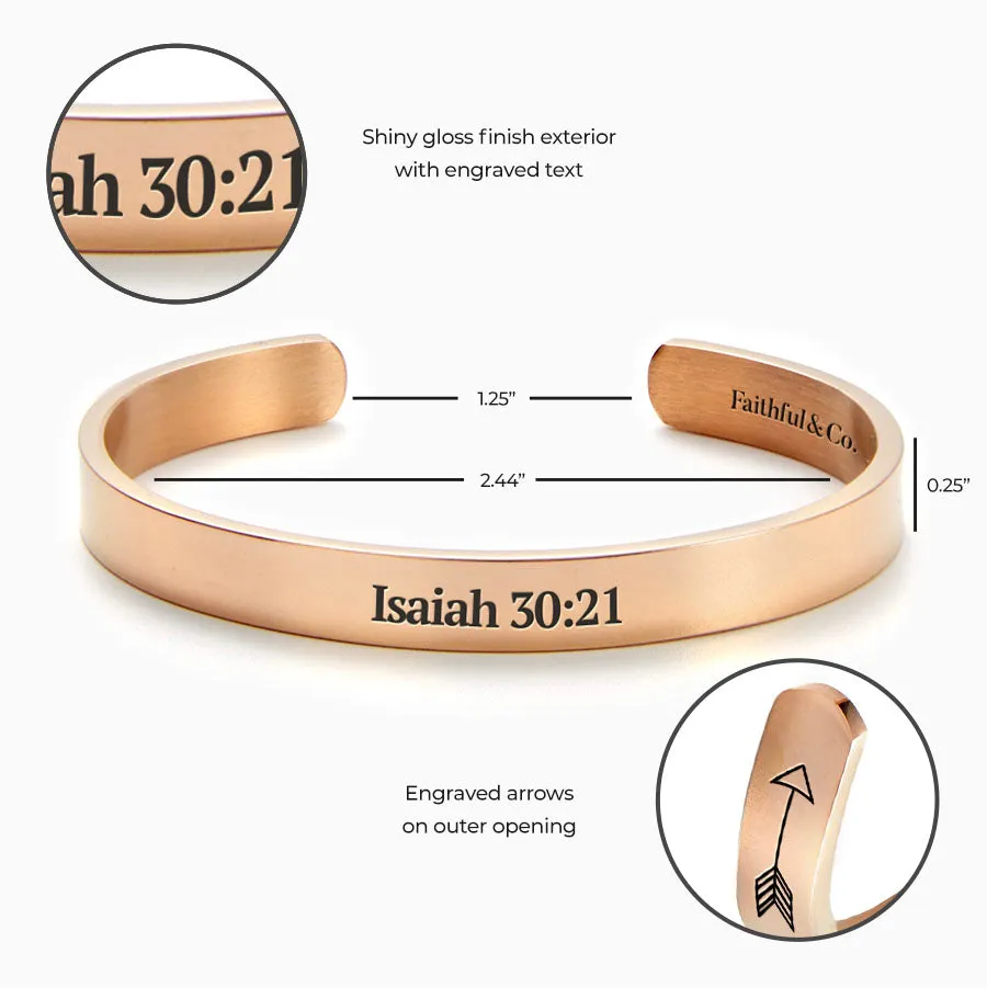 Isaiah 30:21 Cuff Bracelet