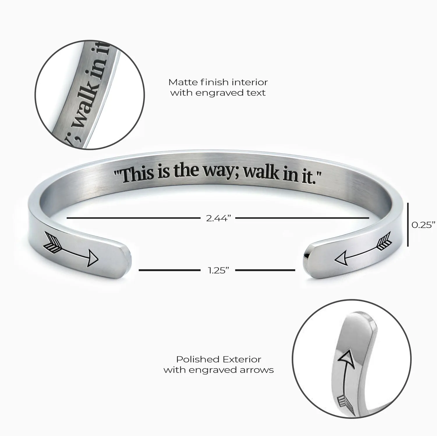 Isaiah 30:21 Cuff Bracelet