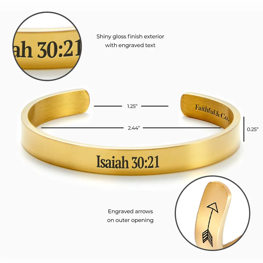 Isaiah 30:21 Cuff Bracelet