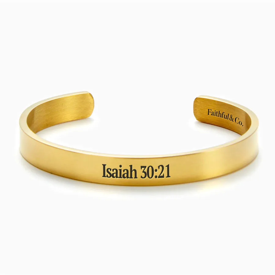 Isaiah 30:21 Cuff Bracelet